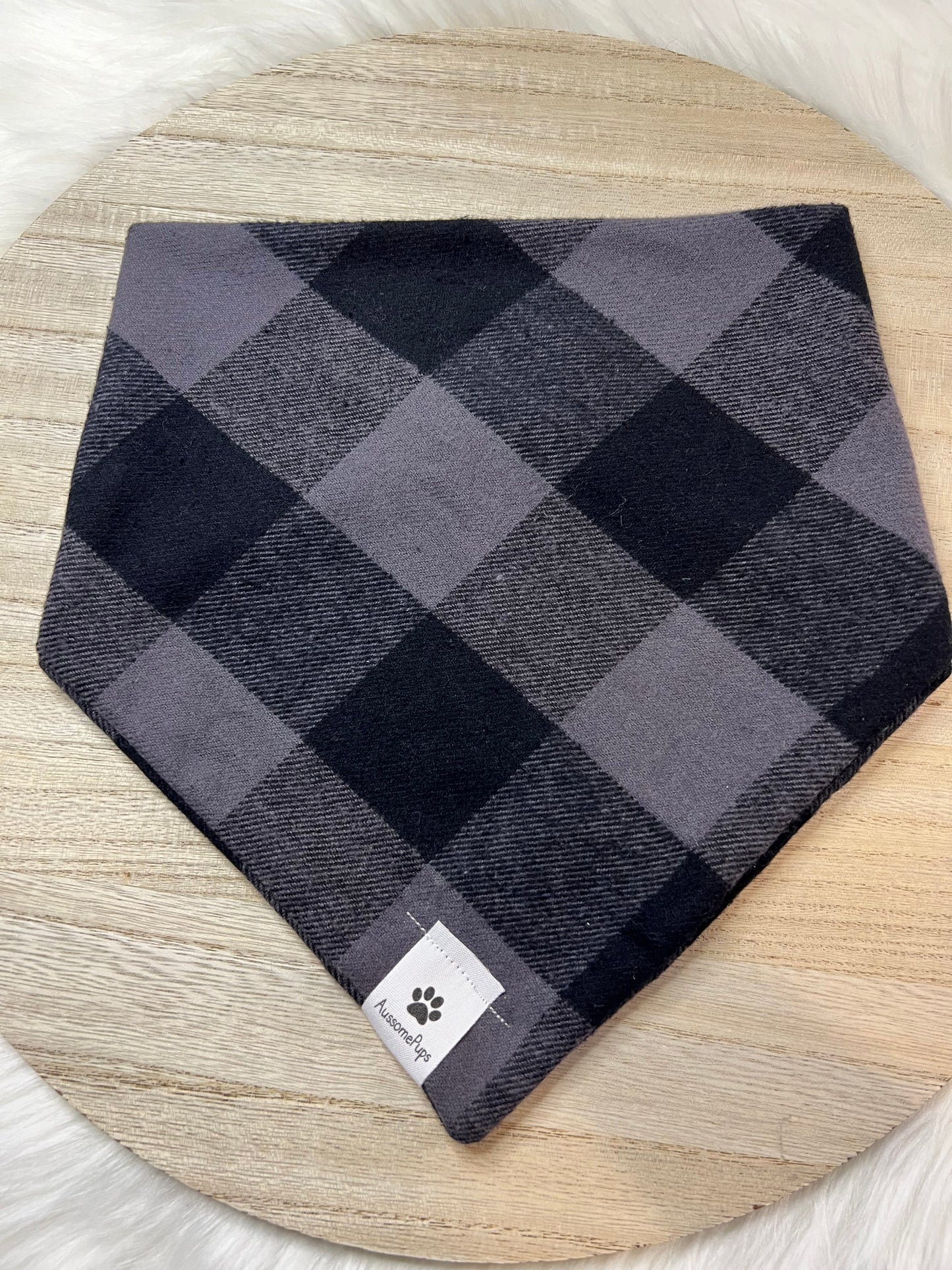 Black and gray plaid