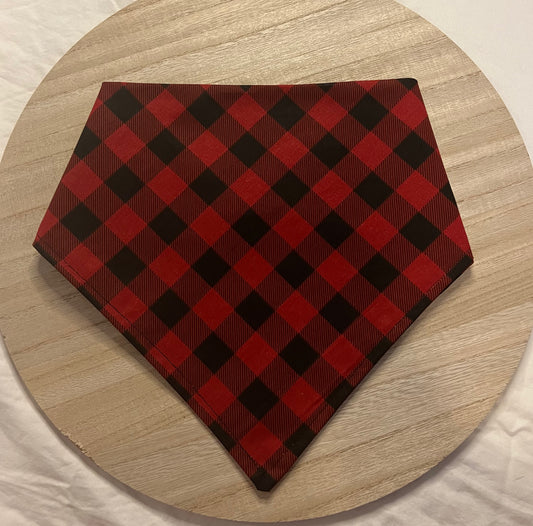 Red and Black Buffalo Plaid - AussomePups